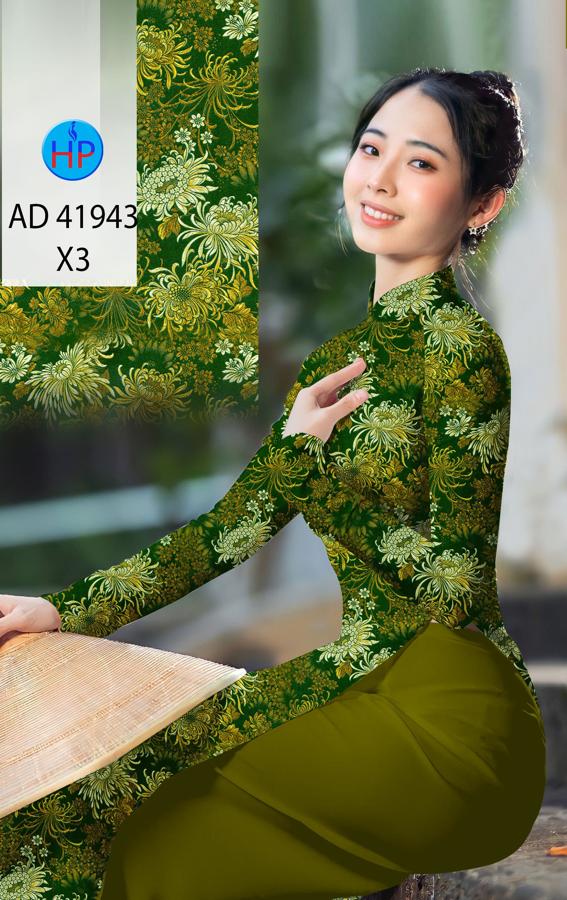 Vải Áo Dài Hoa Cúc AD 41943 12